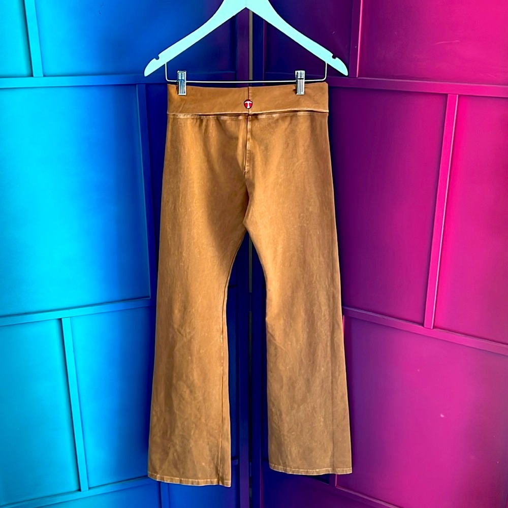 Hard Tail Brown Flare Stretch Yoga Pants M